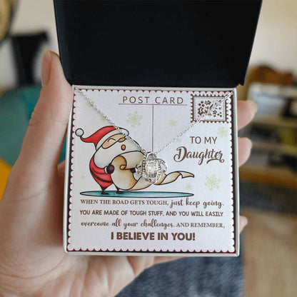 Daughter - Keep Going - Love Knot Necklace