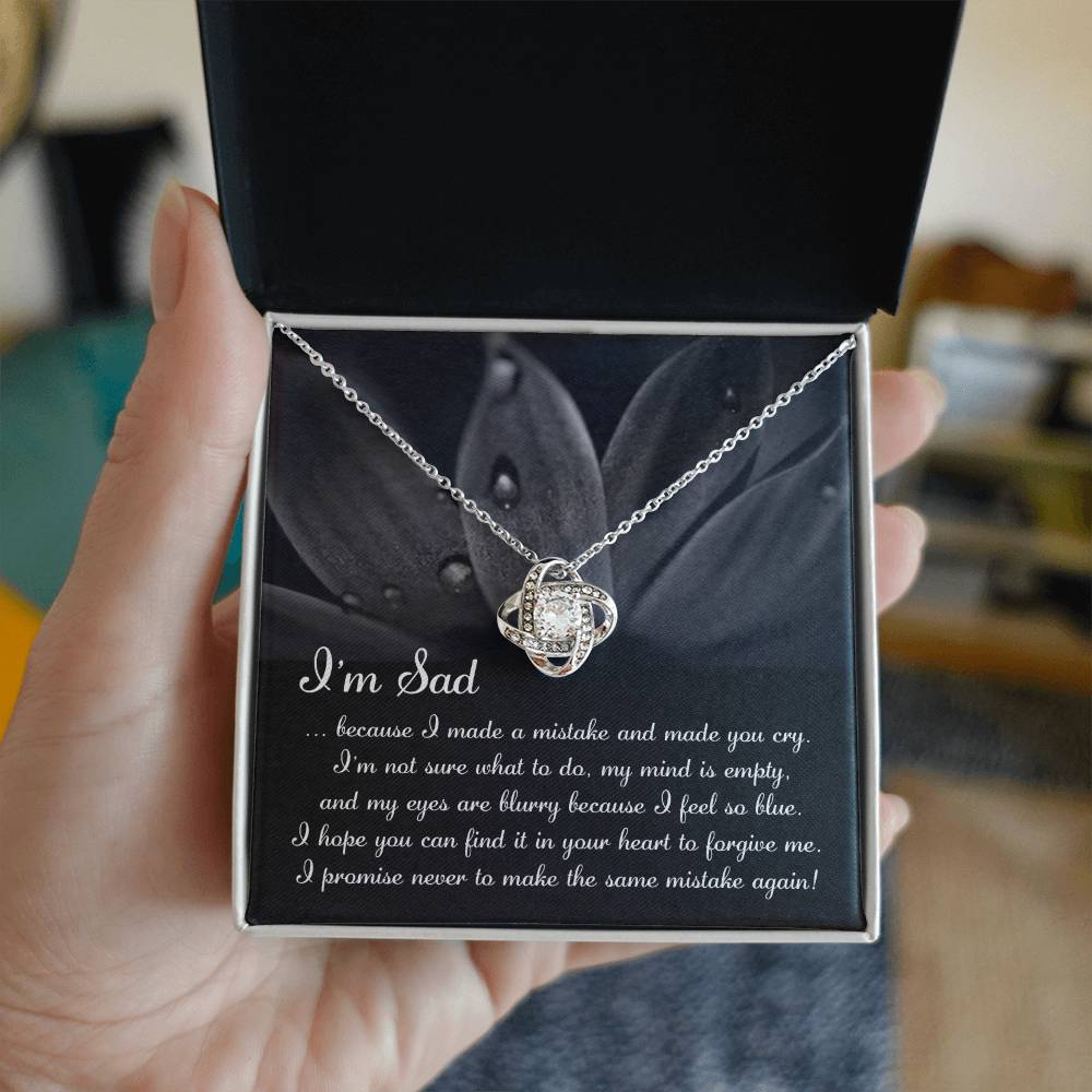 Sorry - Feel So Blue - Love Knot Necklace