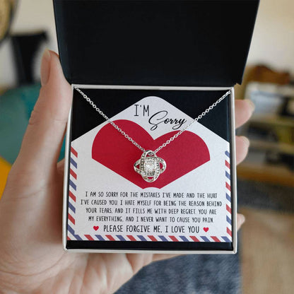 Sorry - Behind Your Tears - Love Knot Necklace
