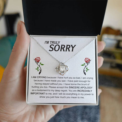 Sorry - Made You Sad - Love Knot Necklace