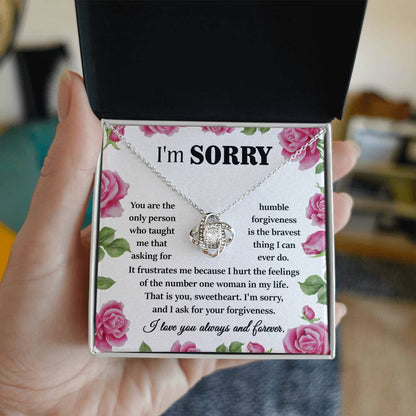 Sorry - Your Forgiveness - Love Knot Necklace