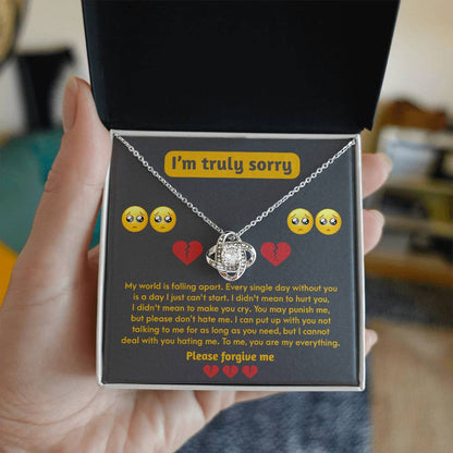 Sorry - Make You Cry - Love Knot Necklace