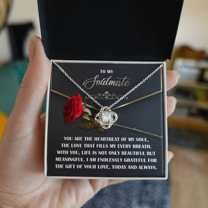 Soulmate - My Every Breath - Love Knot Necklace