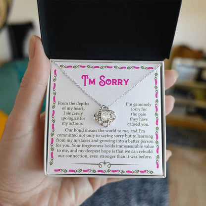 Sorry - A Better Person - Love Knot Necklace