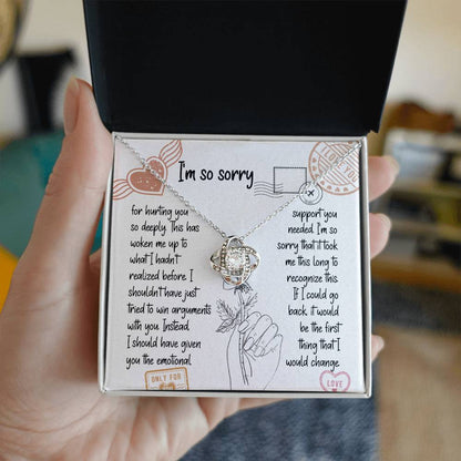Sorry - Emotional Support - Love Knot Necklace