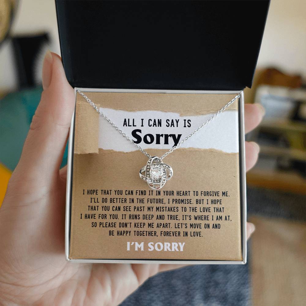 Sorry - Keep Me Apart - Love Knot Necklace