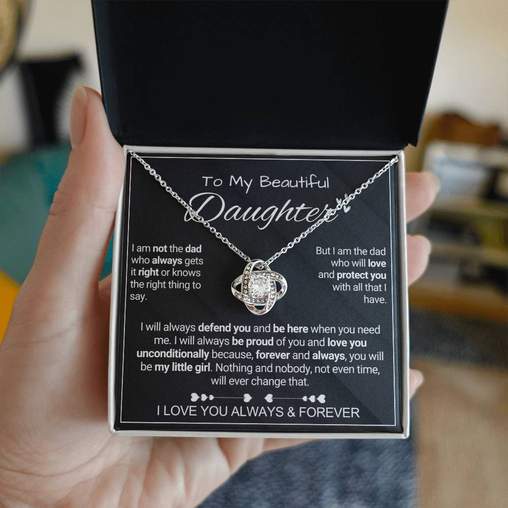 To My Daughter - Little Girl - Love Knot