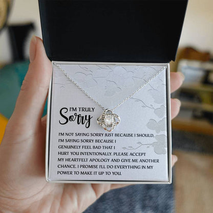 Sorry - Feel Bad - Love Knot Necklace