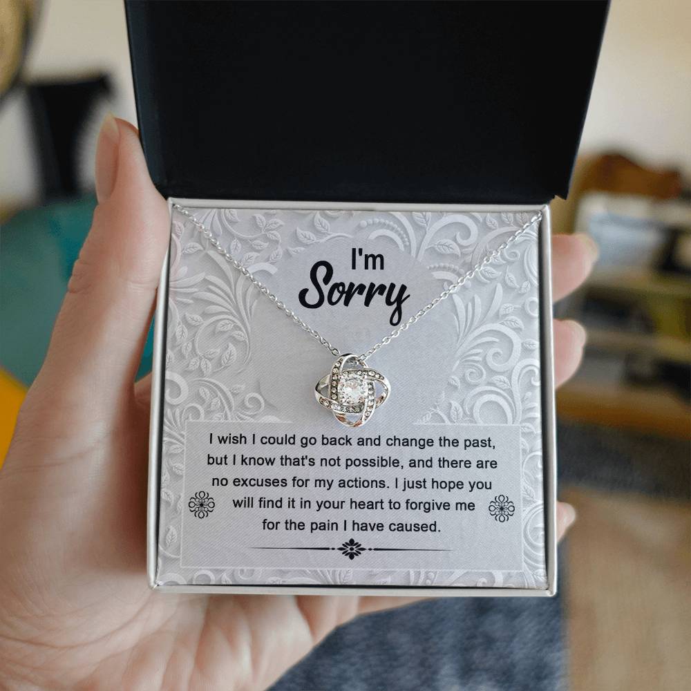 Sorry - Change The Past - Love Knot Necklace