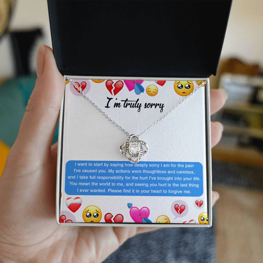 Sorry - How Deeply Sorry - Love Knot Necklace