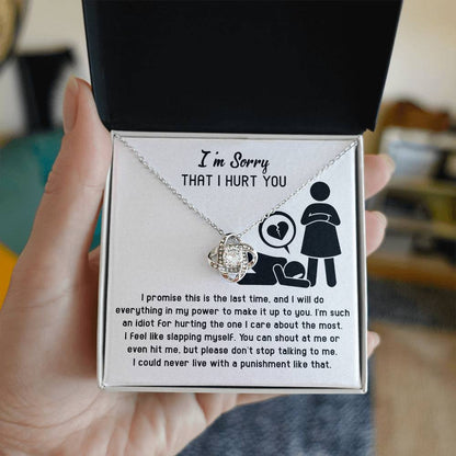 Sorry - Stop Talking - Love Knot Necklace