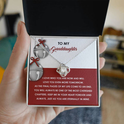 Granddaughter - To An End - Love Knot Necklace