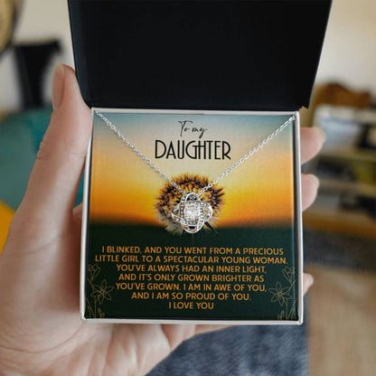 Daughter - Grown Brighter - Love Knot Necklace