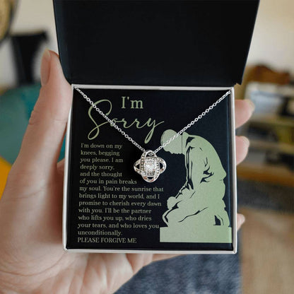 Sorry - On My Knees - Love Knot Necklace