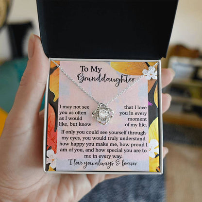 Granddaughter - In Every Way - Love Knot Necklace