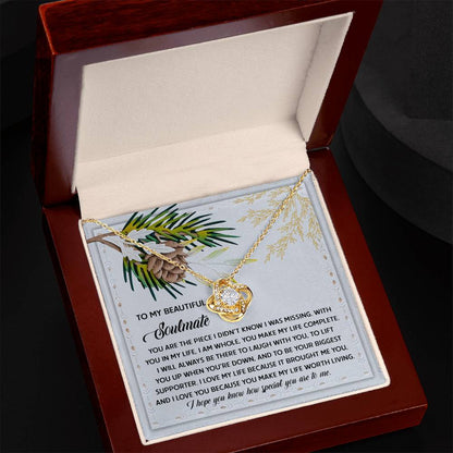 Soulmate - Biggest Supporter - Love Knot Necklace