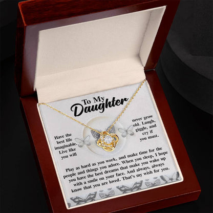 Daughter - My Wish - Love Knot Necklace