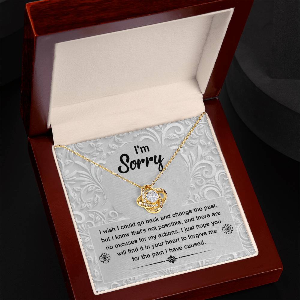 Sorry - Change The Past - Love Knot Necklace