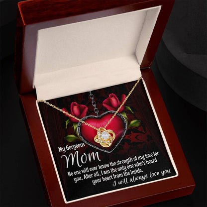 Mom - Heard Your Heart - Love Knot Necklace