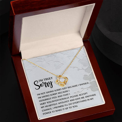 Sorry - Feel Bad - Love Knot Necklace