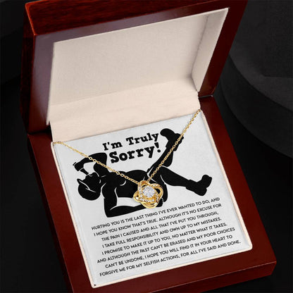 Sorry - Selfish Actions - Love Knot Necklace