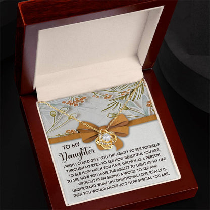Daughter - Saying A Word - Love Knot Necklace