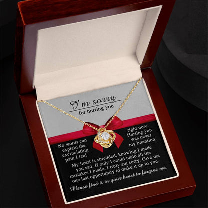 Sorry - Made You Sad - Love Knot Necklace
