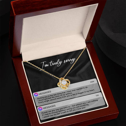 Sorry - Away From You - Love Knot Necklace