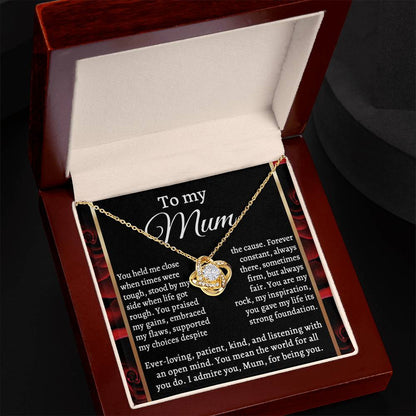 Mom - By My Side - Love Knot Necklace