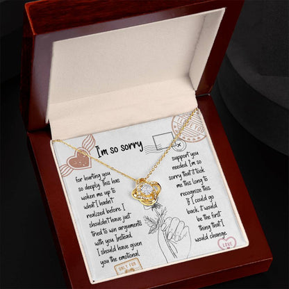 Sorry - Emotional Support - Love Knot Necklace