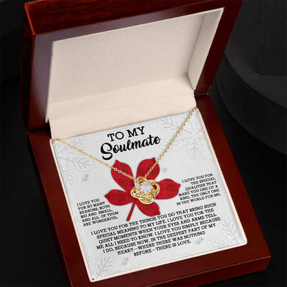 Soulmate - There Is Love - Love Knot Necklace