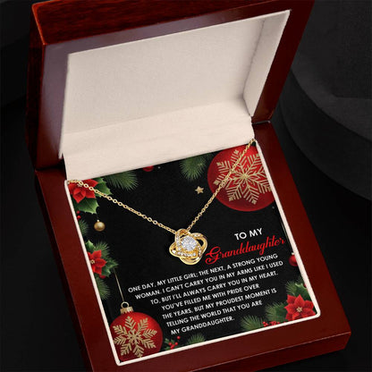 Granddaughter - Proudest Moment - Love Knot Necklace