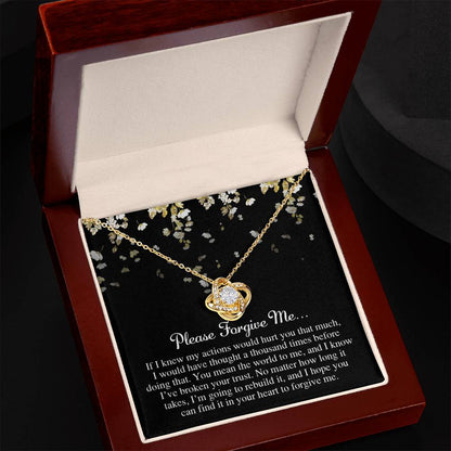 Sorry - Broken Your Trust - Love Knot Necklace