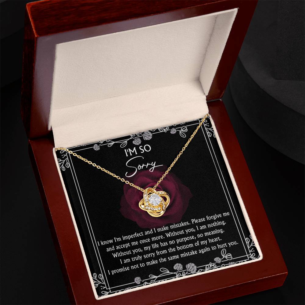 Sorry - I Am Nothing - Love Knot Necklace