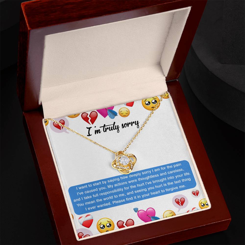 Sorry - How Deeply Sorry - Love Knot Necklace