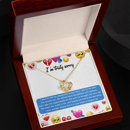 Sorry - How Deeply Sorry - Love Knot Necklace