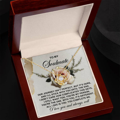 Soulmate - You Complete Me - Love Knot Necklace