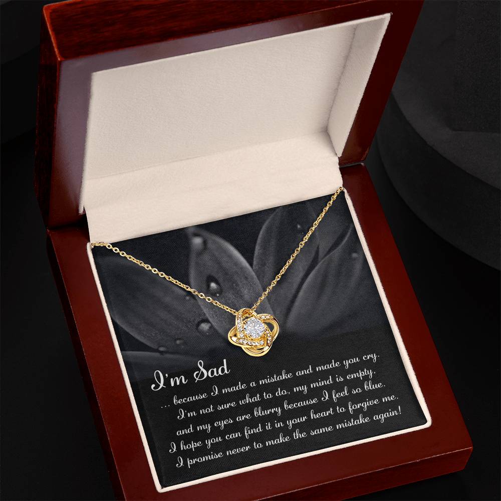 Sorry - Feel So Blue - Love Knot Necklace