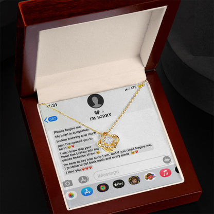 Sorry - Completely Broken - Love Knot Necklace