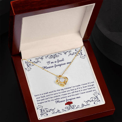 Sorry - I'm A Fool - Love Knot Necklace