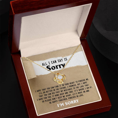 Sorry - Keep Me Apart - Love Knot Necklace