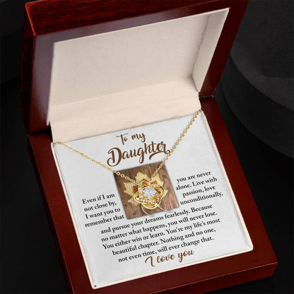 Daughter - Live With Passion - Love Knot Necklace