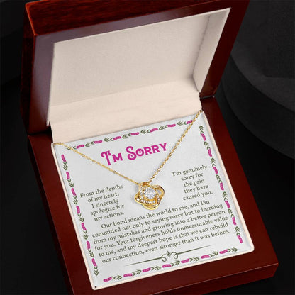 Sorry - A Better Person - Love Knot Necklace
