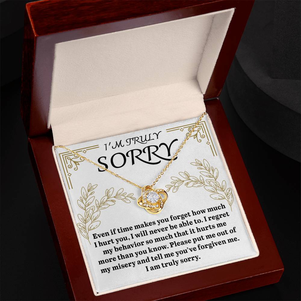 Sorry - It Hurts Me - Love Knot Necklace