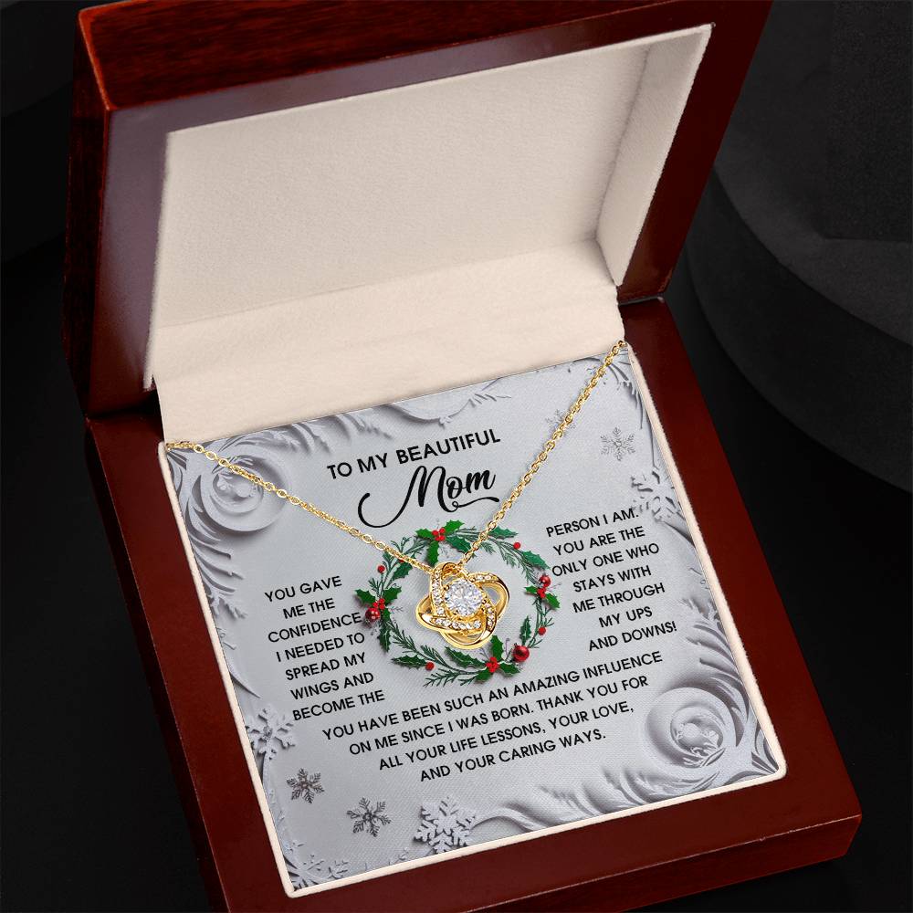 Mom - Spread My Wings - Love Knot Necklace
