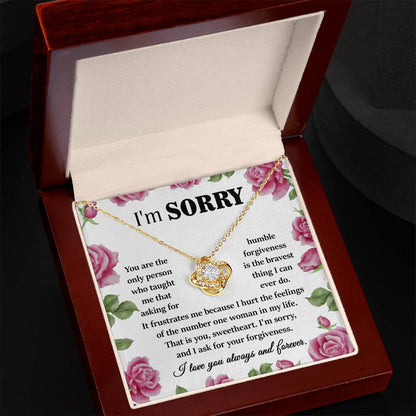 Sorry - Your Forgiveness - Love Knot Necklace