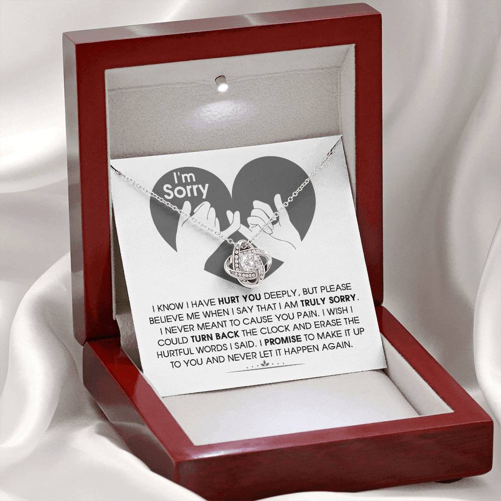 Sorry - Hurtful Words - Love Knot Necklace