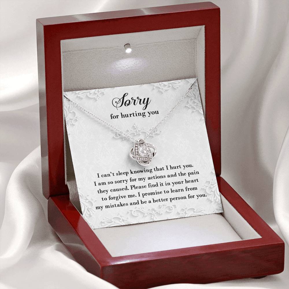 Sorry - Can’t Sleep - Love Knot Necklace