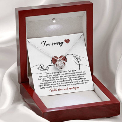 Sorry - Mean The World - Love Knot Necklace