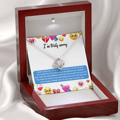 Sorry - How Deeply Sorry - Love Knot Necklace